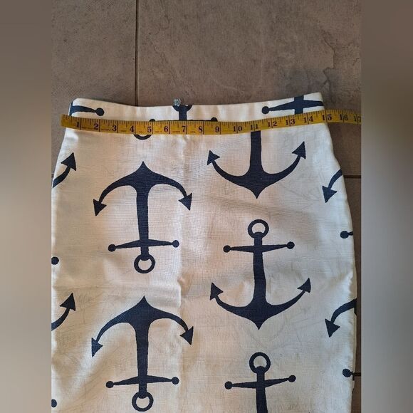 Corilynn anchor white blue skirt size 4 /S - Picture 5 of 7